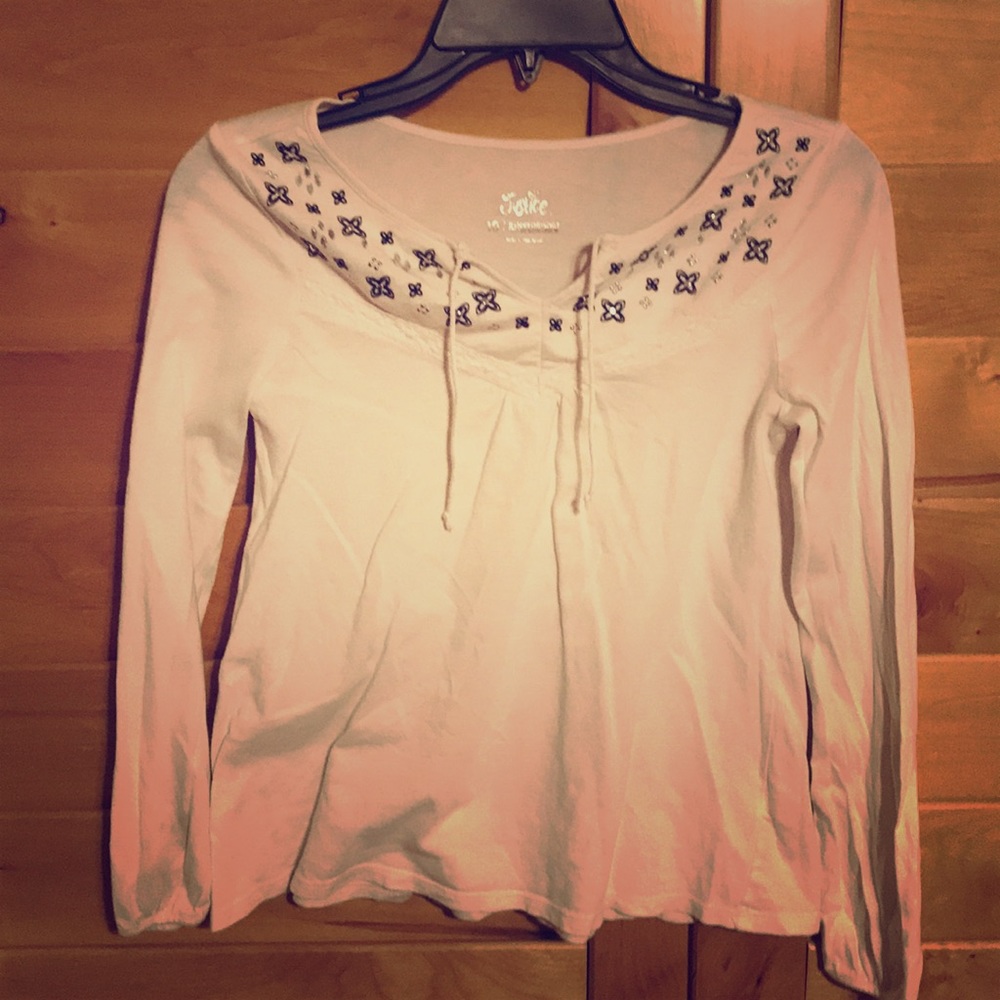 Long sleeve Justice Peasant Top girls size 10